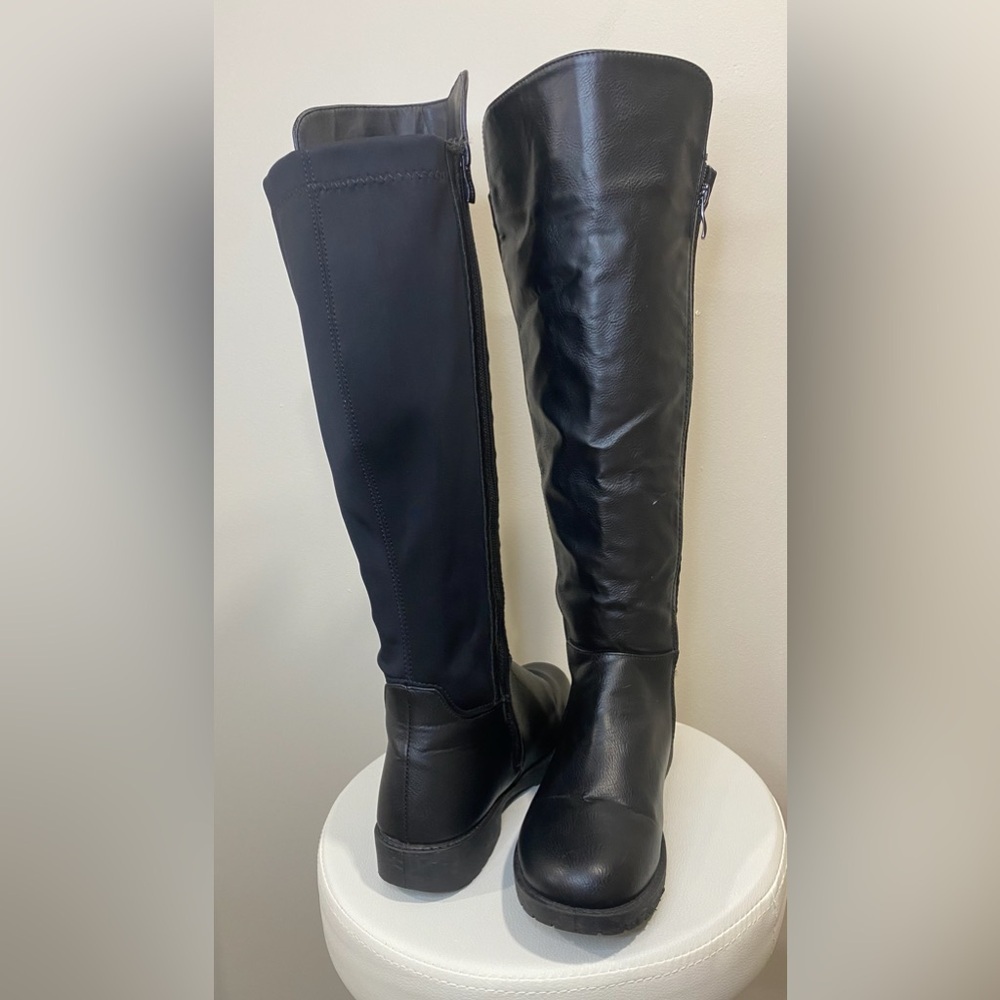 Wanted womens Black faux Leather Knee-High Boots - Picture 8 of 8
